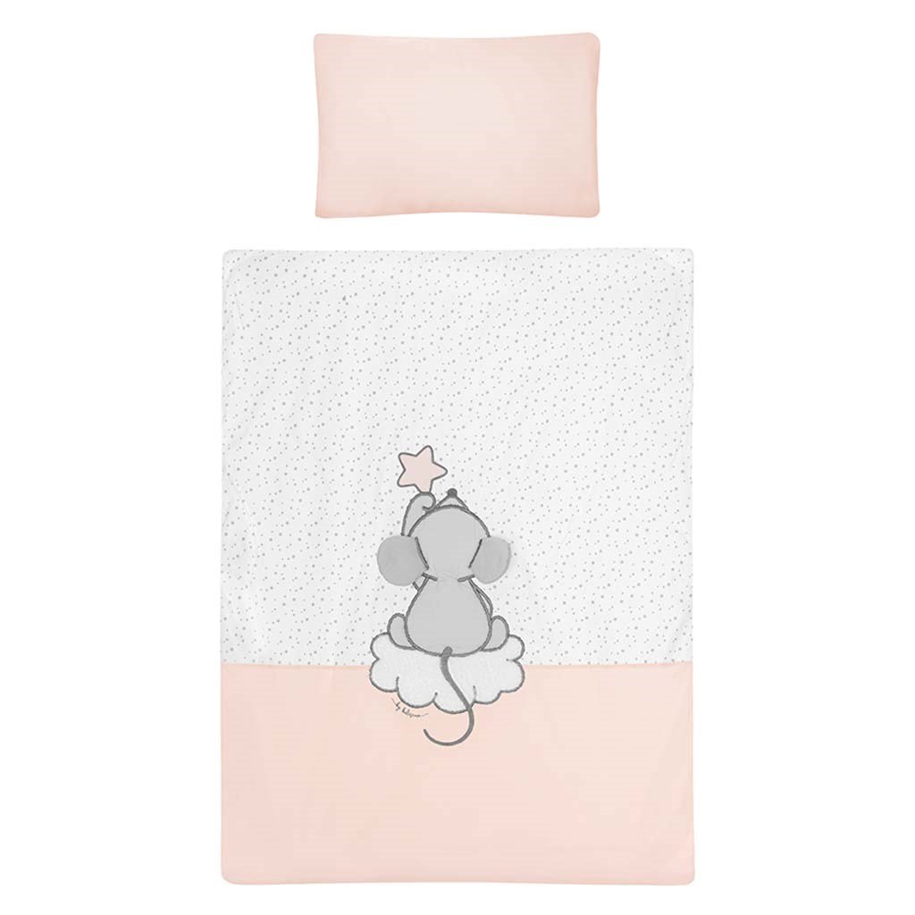 6-dielne posteľné obliečky Belisima Cute Mouse 100x135 ružové