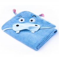 Detská osuška Sensillo Water Friends 100x100cm blue hippo