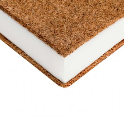 Detský matrac New Baby BIBI 120x60x8 kokos-molitan-kokos biely