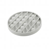 Senzorická hračka Praskacie bubliny Push Pop Akuku kruh sivý