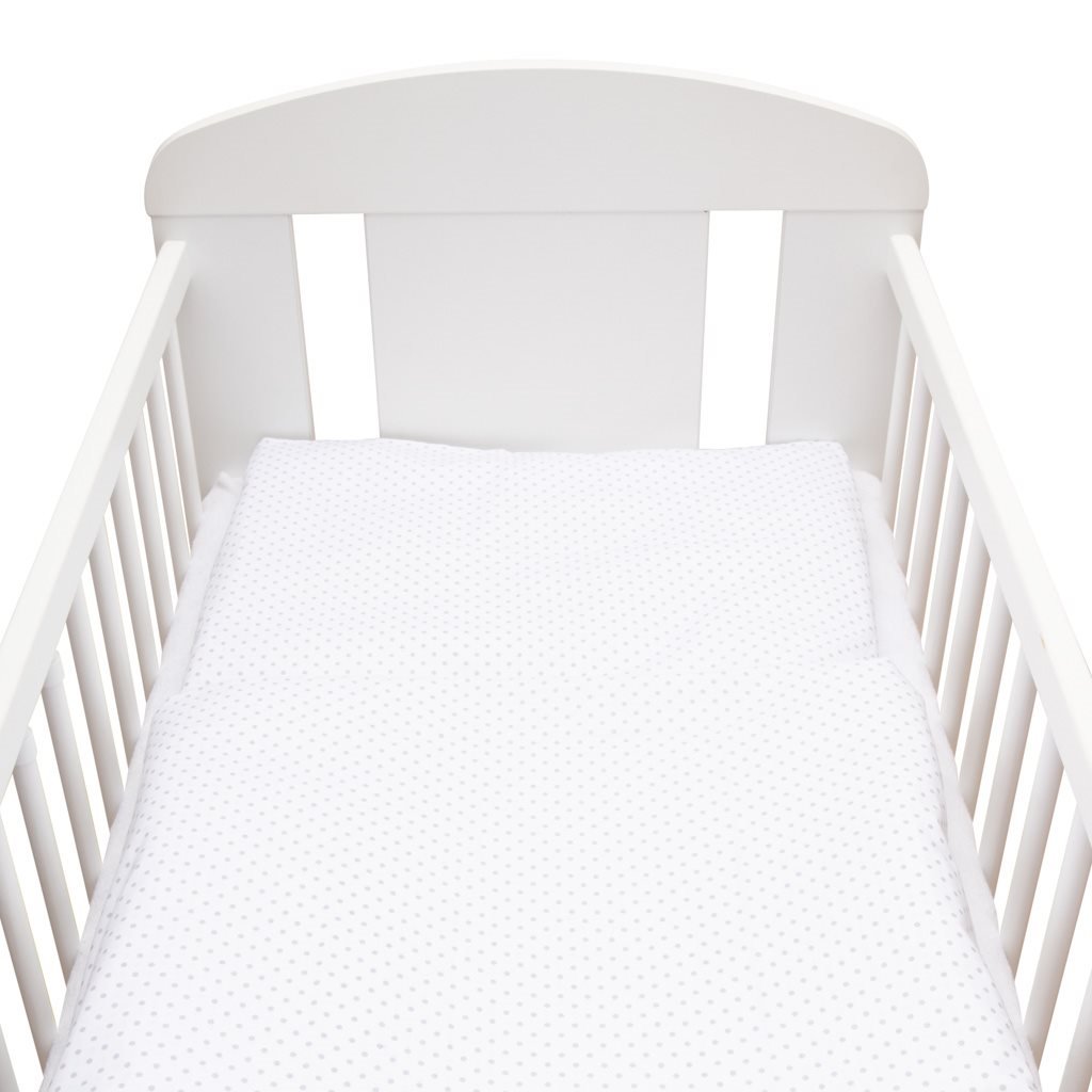 2-dielne posteľné obliečky New Baby 90/120 cm Minka a Bodky sivé