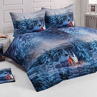 Exkluzívne saténové obliečky Polar Blue