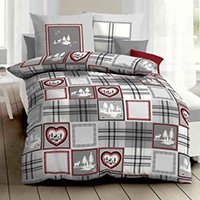 Flanelové vianočné posteľné návliečky Tradition Grau