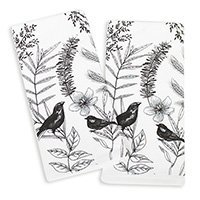 Kuchynská utierka froté Jarná lúka biela