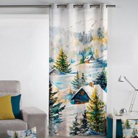 Dekoračný záves Chalúpky