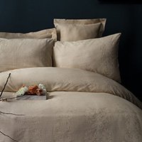 Damaškové obliečky Reverance svetlo hnedá 200x220cm issimo Home