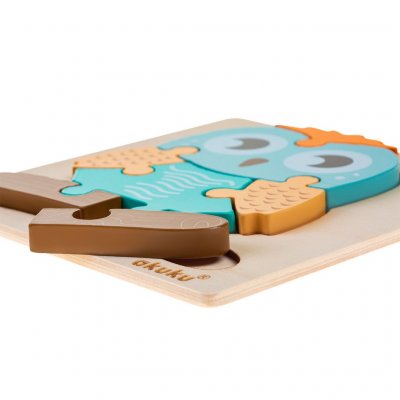 Detské vkladacie puzzle Akuku Sovička