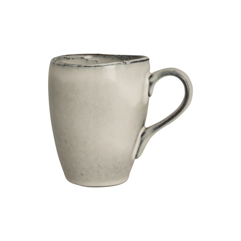 Hrnček NORDIC SAND P:8 cm V:10 cm z kameniny v pieskovej farbe, Broste