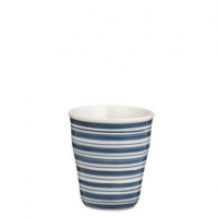 Hrnček SKAGEN P:8,5 cm V:9,5 cm z kameniny v bielo modrej farbe, Broste