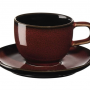 Šálka na espresso s podšálkou KOLIBRI 60 ml , hrdzavo červený , ASA Selection