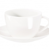 Šálka s podšálkou A TABLE porcelánová 210 ml slonia kosť, ASA Selection