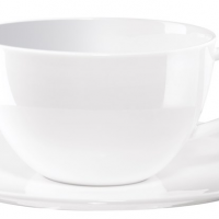 Šálka s podšálkou A TABLE porcelánová P:12,1 cm V:7,3 cm slonia kosť, ASA Selection