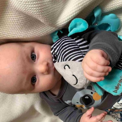 Bambusová pletená deka NEW BABY 100x80 cm biela