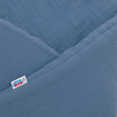 Mušelínová šnurovacia zavinovačka New Baby modrá