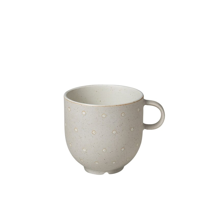 Hrnček s uškom ELI 200 ml svetlo šedý s bodkami , Broste