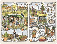 Prestieranie Štyri ročné obdobia Jeseň zima Josef Lada