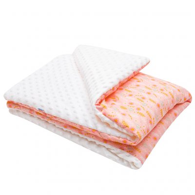 Detská deka z Minky s výplňou New Baby Harmony ružová 70x100 cm