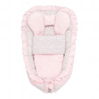 Hniezdočko s perinkou pre bábätko Belisima dots pink