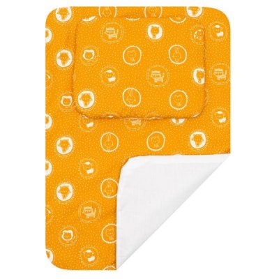 Luxusné hniezdočko s perinkou pre bábätko New Baby Zvieratká horčicové