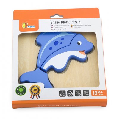 Drevené puzzle pre najmenších Viga Rybka