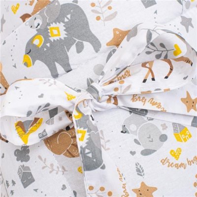 Zavinovačka s kokosovou výstužou a mašľou New Baby Srnček sivá