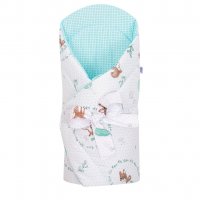 Zavinovačka s kokosovou výstužou a mašľou New Baby Srnka mätová