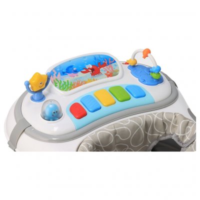 Detské chodítko s hojdačkou a siikónovými kolieskami 3v1 New Baby Magic Sea World II