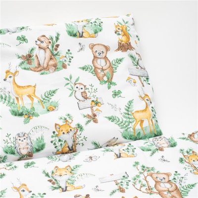 3-dielne posteľné obliečky New Baby 90/120 cm zvieratká v lese