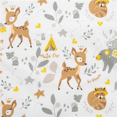 3-dielne posteľné obliečky New Baby 100/135 cm Srnček sivé