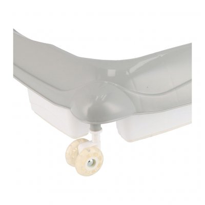 Detské chodítko Baby Mix s volantom a silikónovými kolieskami sivé