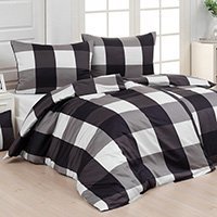 Bavlnené posteľné obliečky Cube Black Matějovský