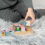 Skladacie edukačné drevené kocky v krabičke Akuku ZOO 9 ks