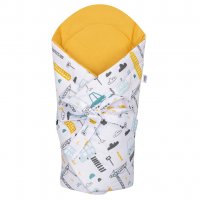 Zavinovačka s kokosovou výstužou a mašľou New Baby Mesto horčicová