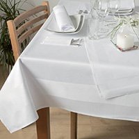 Podkladový biely obrus damašok