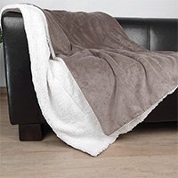 Ovečková deka Ela svetlo hnedá