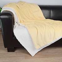 Ovečková deka Ela žltá