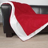 Ovečková deka Ela červená