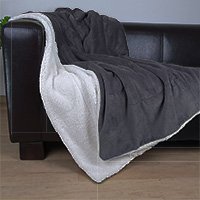 Ovečková deka Ela antracitová