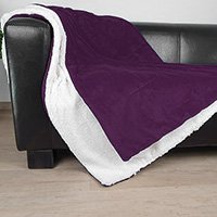Ovečková deka Ela tmavo fialová