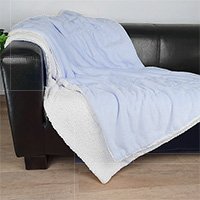 Ovečková deka Ela svetlo modrá