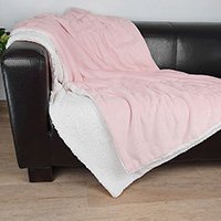 Ovečková deka Ela svetlo ružová
