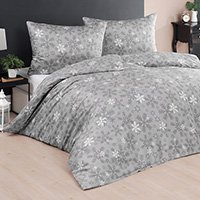 Bavlnené obliečky Vločky šedé Matějovský