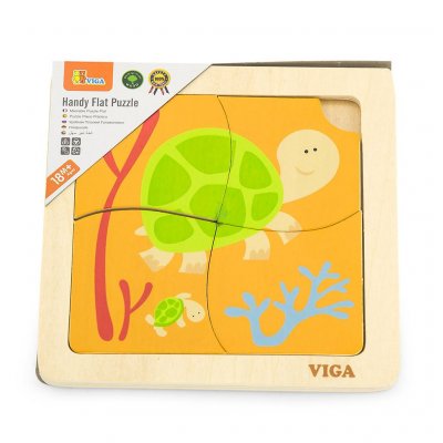 Drevené puzzle pre najmenších Viga 4 ks Želvička