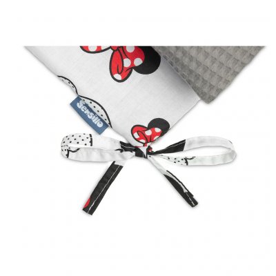 Mantinel do postieľky vafle Sensillo myška šedý