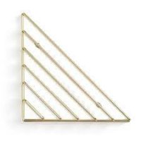 Organizér na stenu STRUM z kovu 23x23x5 cm v mosadznej farbe, Umbra