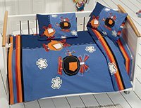 Bavlnené návliečky do postieľky SKY MODRÁ