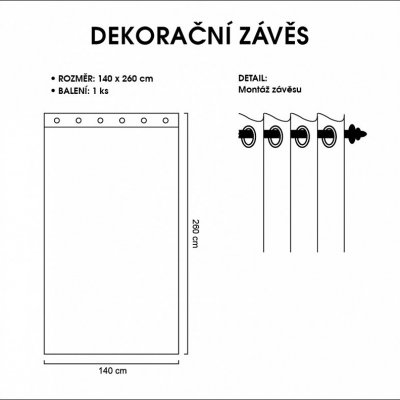 Dekoračný záves EMOTIVO