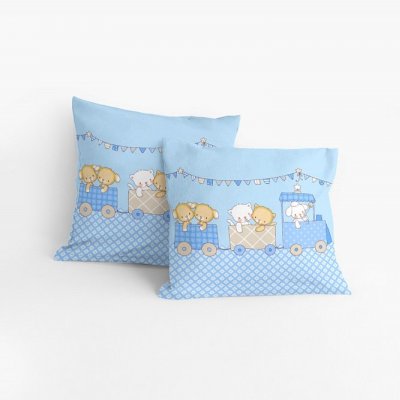 Detský návlek ROZPRÁVKOVÝ VLÁČIK MODRÝ