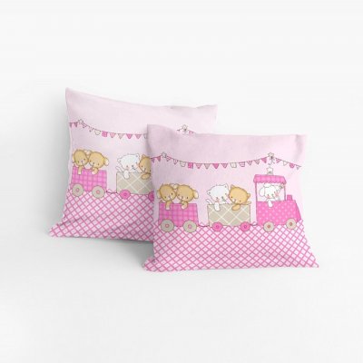 Detský návlek ROZPRÁVKOVÝ VLÁČIK RUŽOVÝ