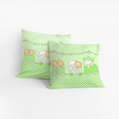 Detský návlek ROZPRÁVKOVÝ VLÁČIK ZELENÝ